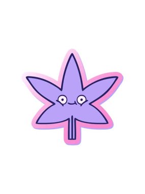 Marihuana yaprağının çıkartmasının hareketli canlandırması