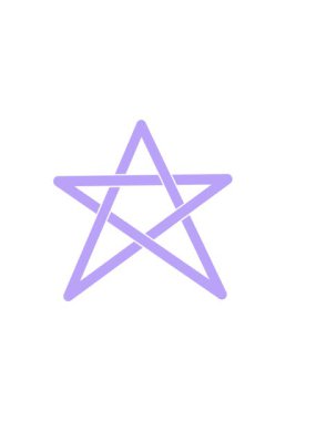 Pentagram yıldızının yatay titreşimli animasyonu