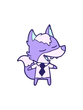 Tilki çizgi filminin hareketli animasyonu