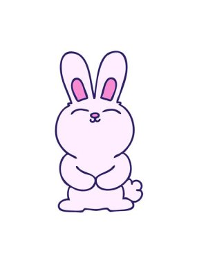 Çizgi film tavşanının hareketli animasyonu