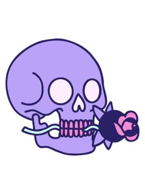 Dövmenin animasyonunu geleneksel kafatası stilinde salla ve durdur