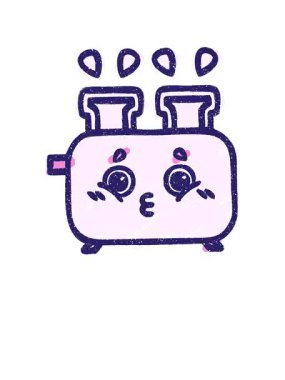 Toaster Tebeşir Çiziminin yükseliş ve yüzen animasyonu