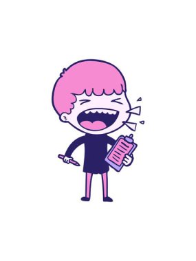 Gülen adamın hareketli çizgi film animasyonu