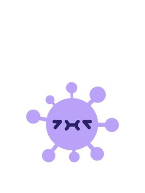 Bunalmış virüs çizgi filminin hareketli animasyonu