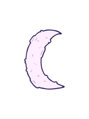 Çizgi film ay tasarımının hareketli animasyonu