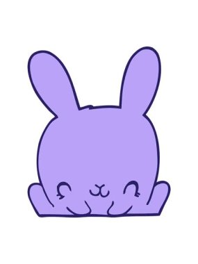 Bir tavşan karikatürünün titreşimli hareketi