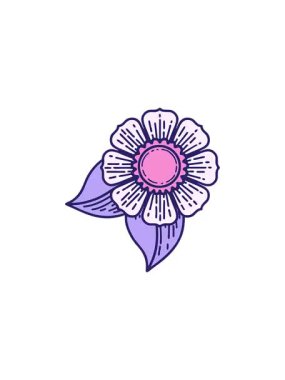 Bir çiçeğin ikonik dövmesinin gösterişli satış animasyonu