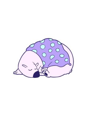 Karikatür kutup ayısı uyurken dikkat çekici animasyon