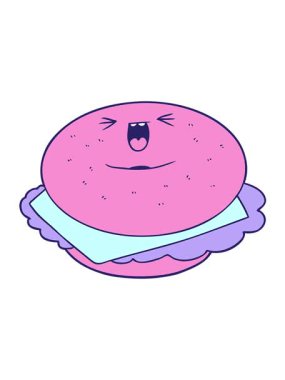 Çizgi film simit hareketli animasyonu