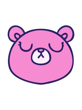 karikatür ayısının pixelize etkisi animasyonu