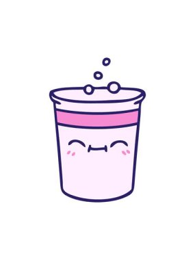 Basınçlı el animasyonu çizilmiş tuhaf bir limonata bardağı.