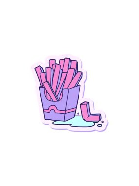 Çizgi film kızartıcısının gösterişli satış animasyonu.