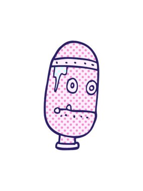 Bob ve Duraklat Çizgi film çizgi robotik kafa animasyonunu