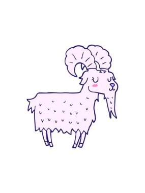 Bir çizgi film keçisinin dikkat çekici animasyonu