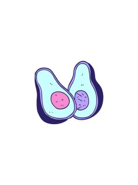 Avokado çizgi filminin gösterişli satış animasyonu