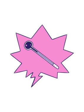 Konuşma baloncuğu ile cartoom termometresinin hareketli animasyonu