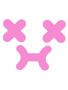 Sevimli ölü yüz simgesinin titreşimli hareketi