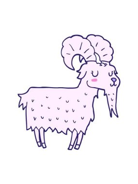 Bir çizgi film keçisinin titreşimli hareketi