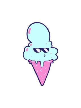 Titreyen hareketli çizgi film animasyonu soğuk dondurma.