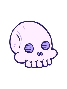 Karikatür karikatür karikatür cadılar bayramı kafatasının hareketli animasyonu