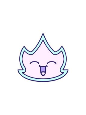 Yıldız patlaması etkisi sevimli bir ateşin çizgi filminin animasyonu