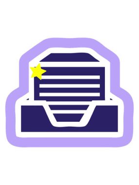 Parlayan yıldızlar ofis kağıdı yığın simgesinin animasyonunu etkiler