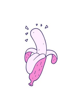 Muz çizgi filminin basınçlı canlandırması