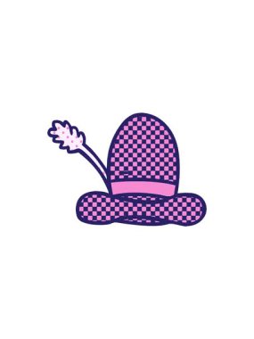 Bir çiftçi şapkasının çizilmiş karikatürü.