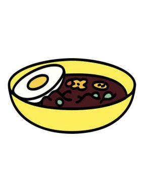 Geleneksel Japon ramen kasesinin pixelize etkisi