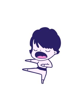 Tasarım hakkında konuşan karikatür kadının dikkat çekici animasyonu