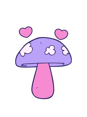 dönen kalpler mantar karikatür görüntüsünün animasyonu