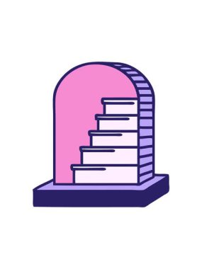 Dikkat çekici dövme animasyonu geleneksel bir mezar taşı tarzında