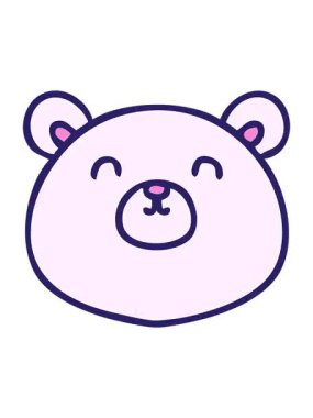 el çizilmiş tuhaf çizgi film ayısının pixelize etkisi