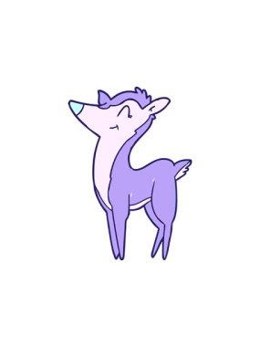 Bir geyiğin resimlerinin radyoaktif parlak animasyonu