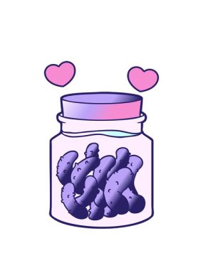 Karikatür turşusu turşusu kalp animasyonu