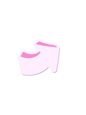 Çizgi film işaretli ok çıkartmasının yatay titreşimli animasyonu