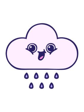 Tatlı yağmur bulutunun canlandırma efektini piksel yap