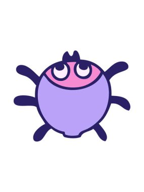 El çiziminin parlak ışık efekti çizgi film böceği.