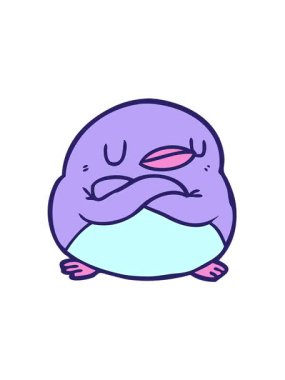 Çapraz kollu penguen çizgi filminin titreşimli animasyonu