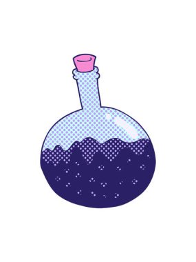 El yapımı karikatür kimyasallarının parlak ışık efektleri