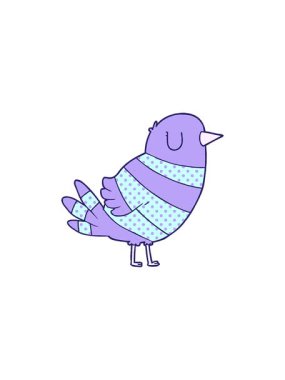 Karikatür karikatür parlak kuşun canlandırma etkisi