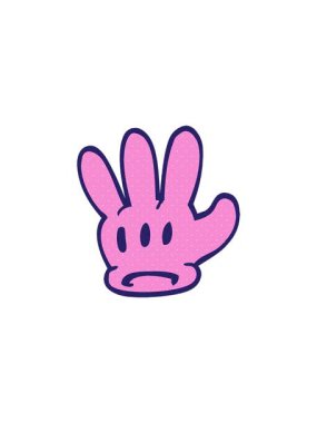 Geleneksel karikatür eldiveninin bölünme etkisi