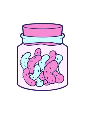 Salamura turşunun titreyen animasyonu