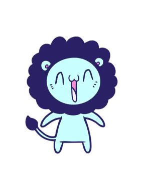 Titreyen hareket mutlu aslan çizgi filminin animasyonu