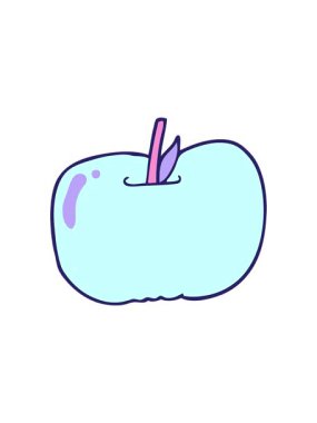 pixelize effect animation of cartoon of an apple
