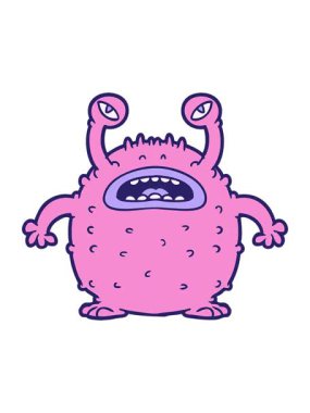 huysuz çizgi film uzaylısının hareketli animasyonu