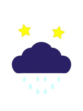 dönen yıldızlar fırtına bulutunun animasyonu