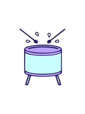 Çalan davulun tatlı çizgi filminin hareketli animasyonu