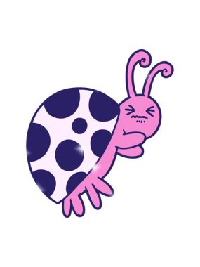 Çizgi film uğur böceği çiziminin simli etkisi