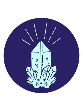 Dövme stili kuvars kristalinin hareketli canlandırması